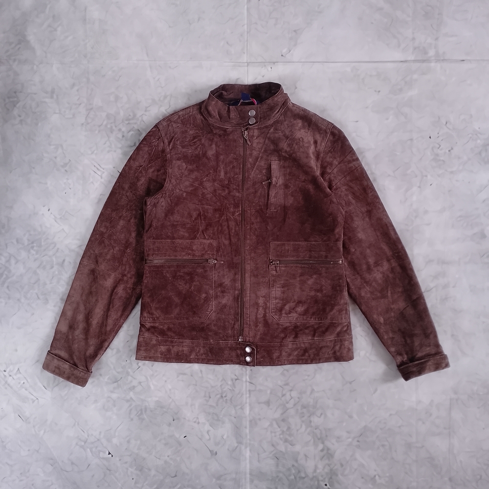 Denver Hayes Men's Suede Zip-Up Jacket - Brown